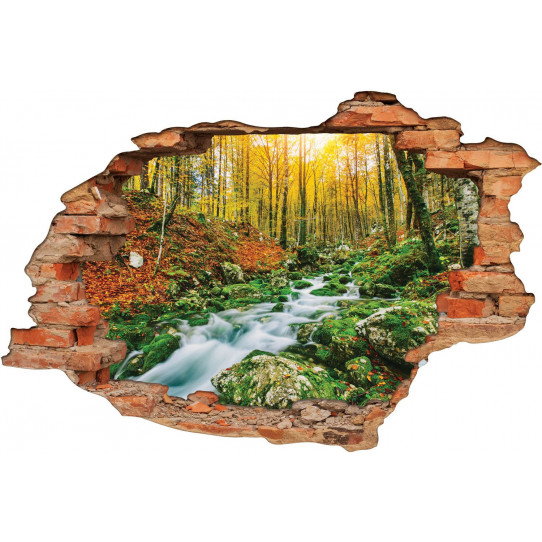 Stickers Trompe l'oeil 3D Ruisseau Fort - Des prix 50% Stickers Trompe l'oeil 3D Ruisseau Fort - Des prix 50%